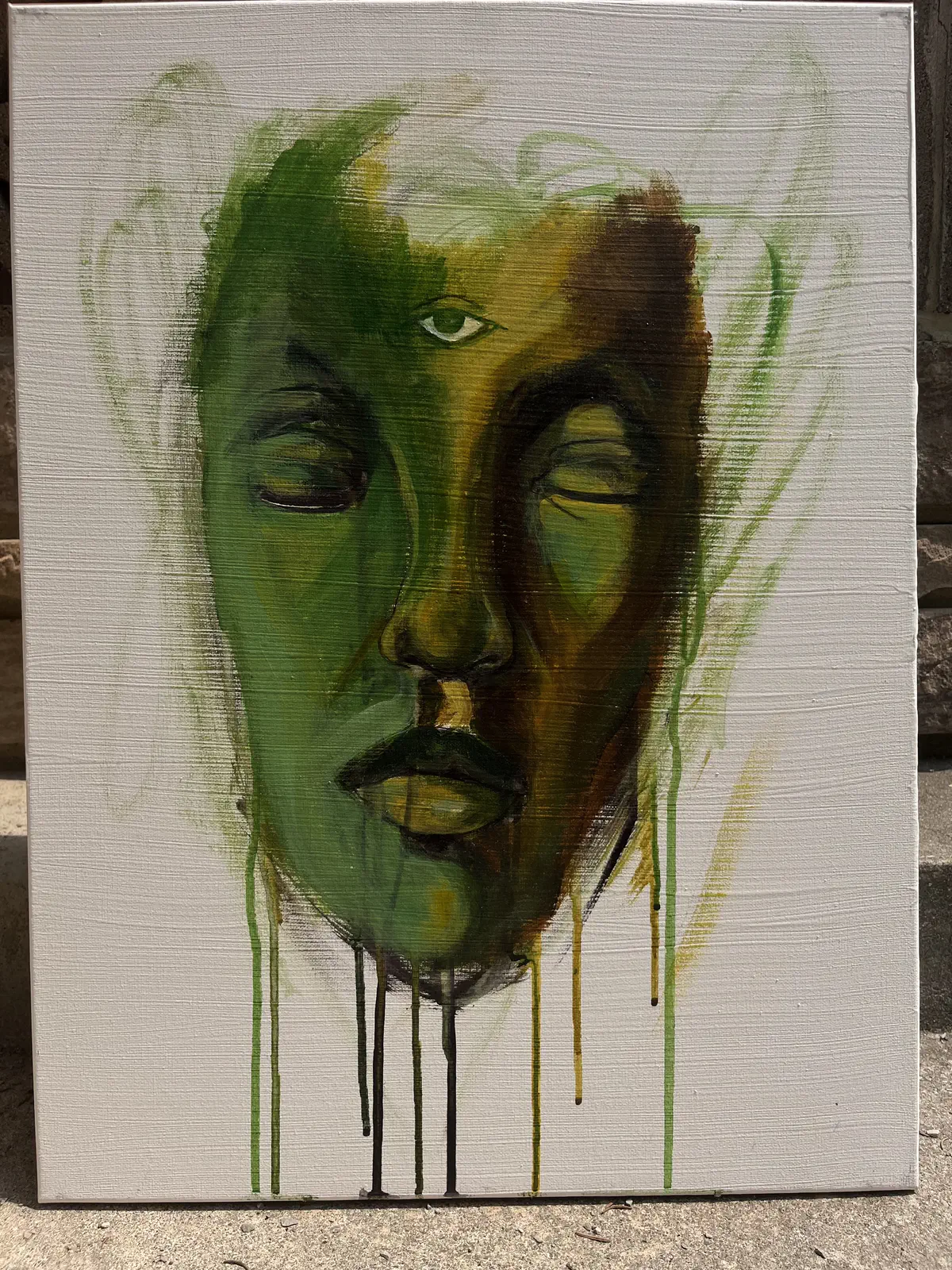 Inner Eye, original acrylic portrait painting on canvas by Amit Tejpal